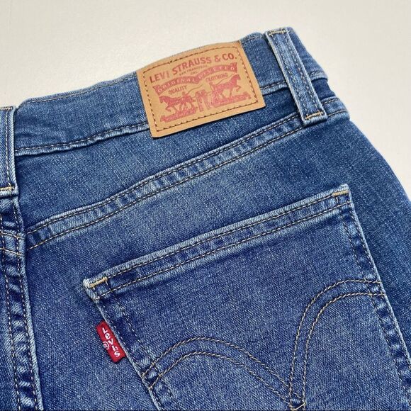 Levi’s Distressed Raw Hem Denim Shorts Boho Bohemian Festival Sz 25 - Picture 5 of 13